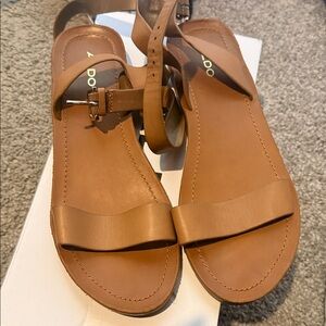 Aldo Women's Brown Leather Sandals